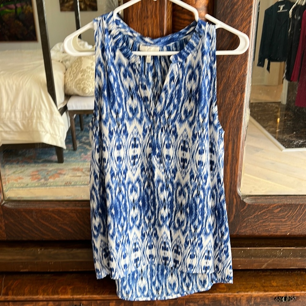 Joie sleeveless ikat print